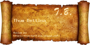 Thum Bettina névjegykártya